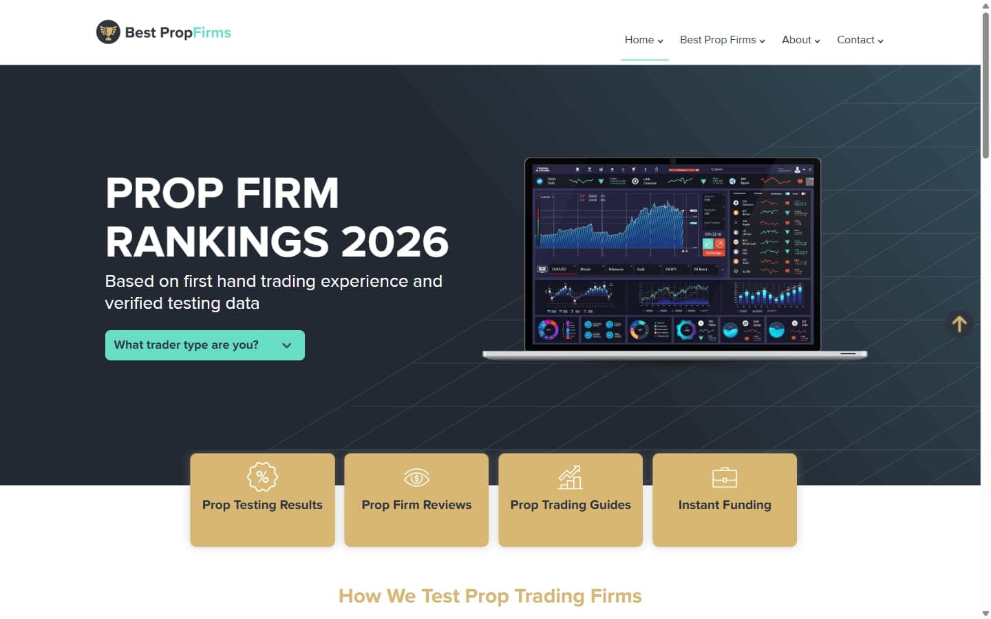 Screenshot of Best Prop Firms