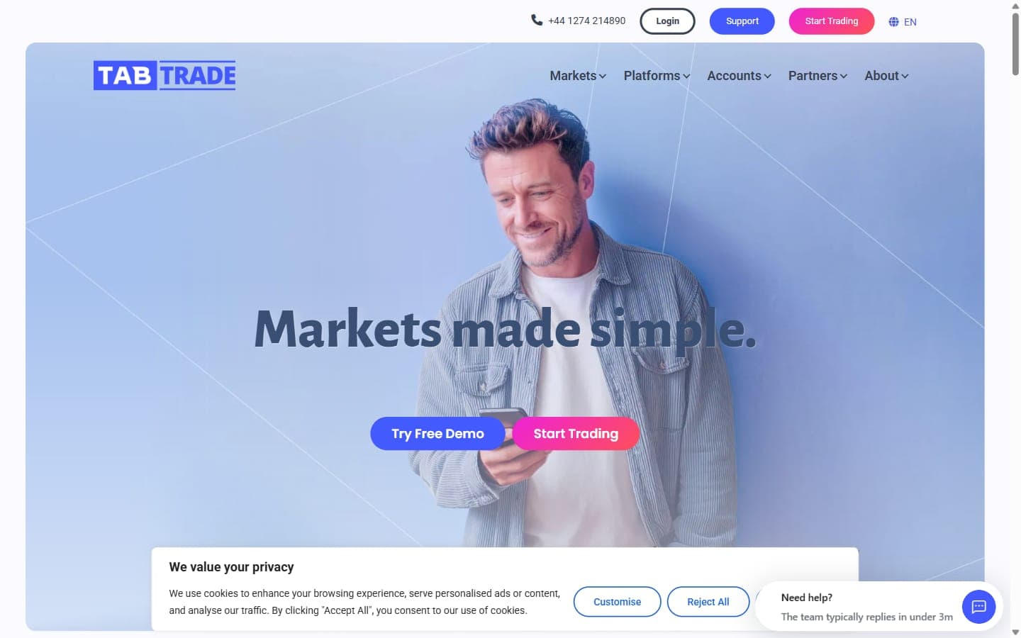 Screenshot of Tabtrade